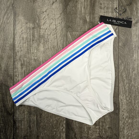 La Blanca Hipster Bikini Bottom Size 16 - Picture 3 of 4